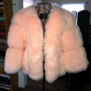 Pink Faux Fur Coat